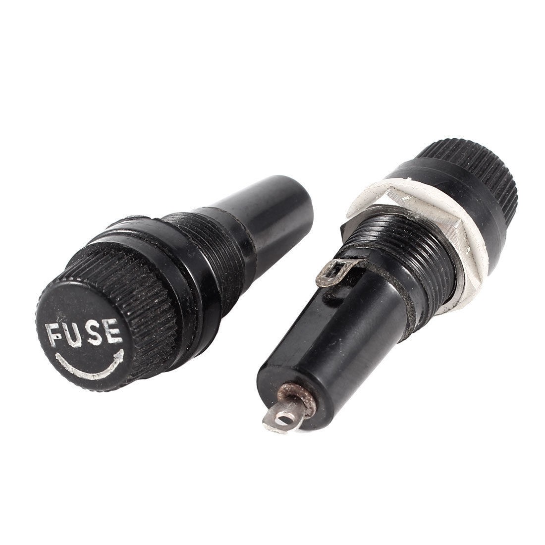 2 Pcs PCB Fuse Holder AC 125V 15A 10A 250VAC Black for 5 x 20mm Fuses