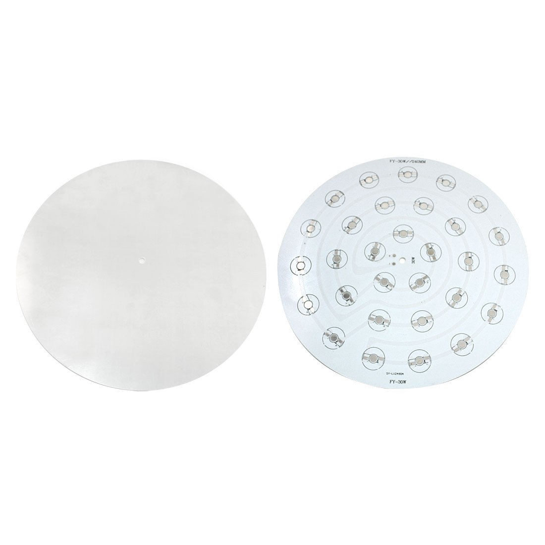 2Pcs 30 x 1W 3W LED High Power Circle Aluminum PCB Circuit Board 240mm Diameter