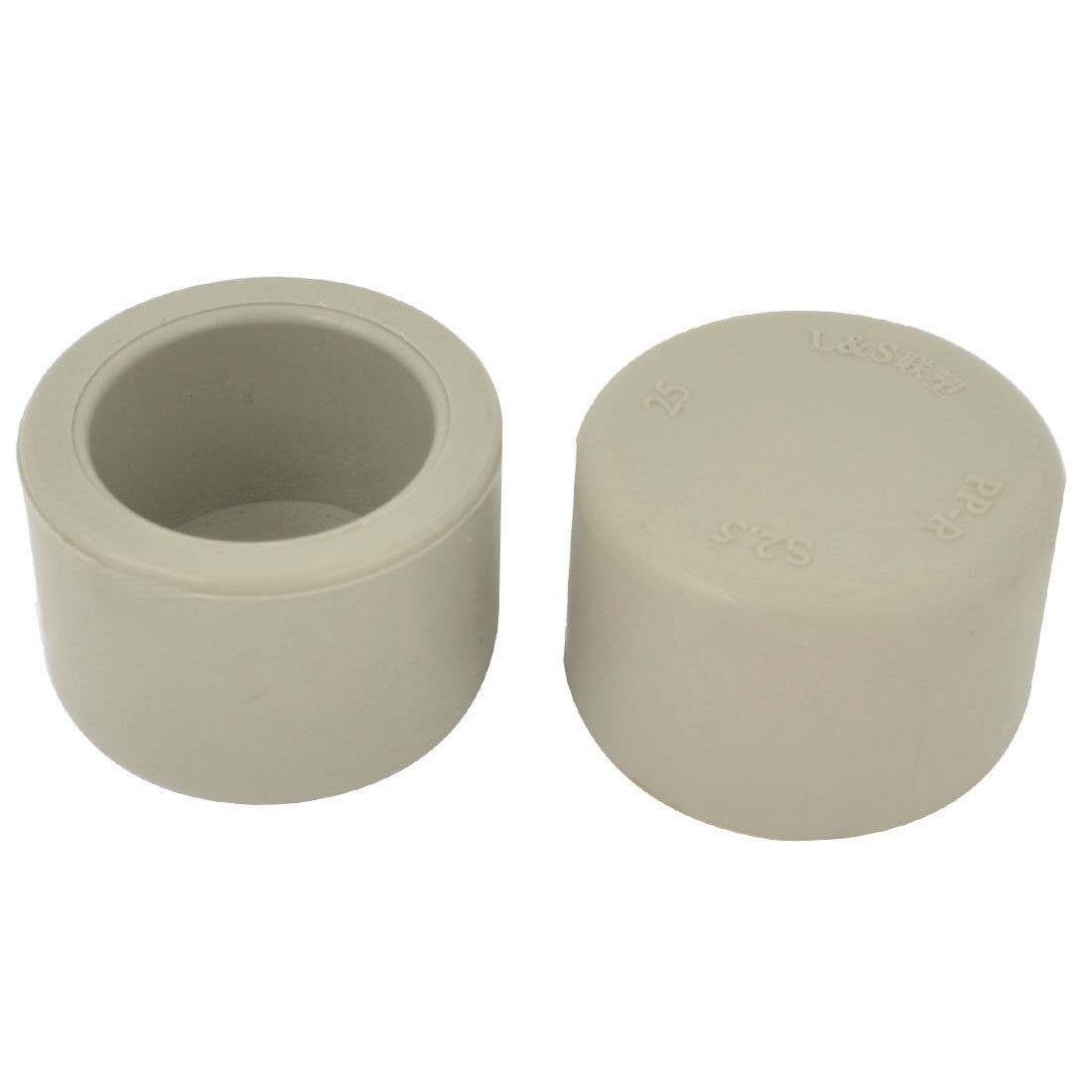 2 Pcs Gray Plastic Pipe End Cap Cover for 25mm Outside Dia Tubes