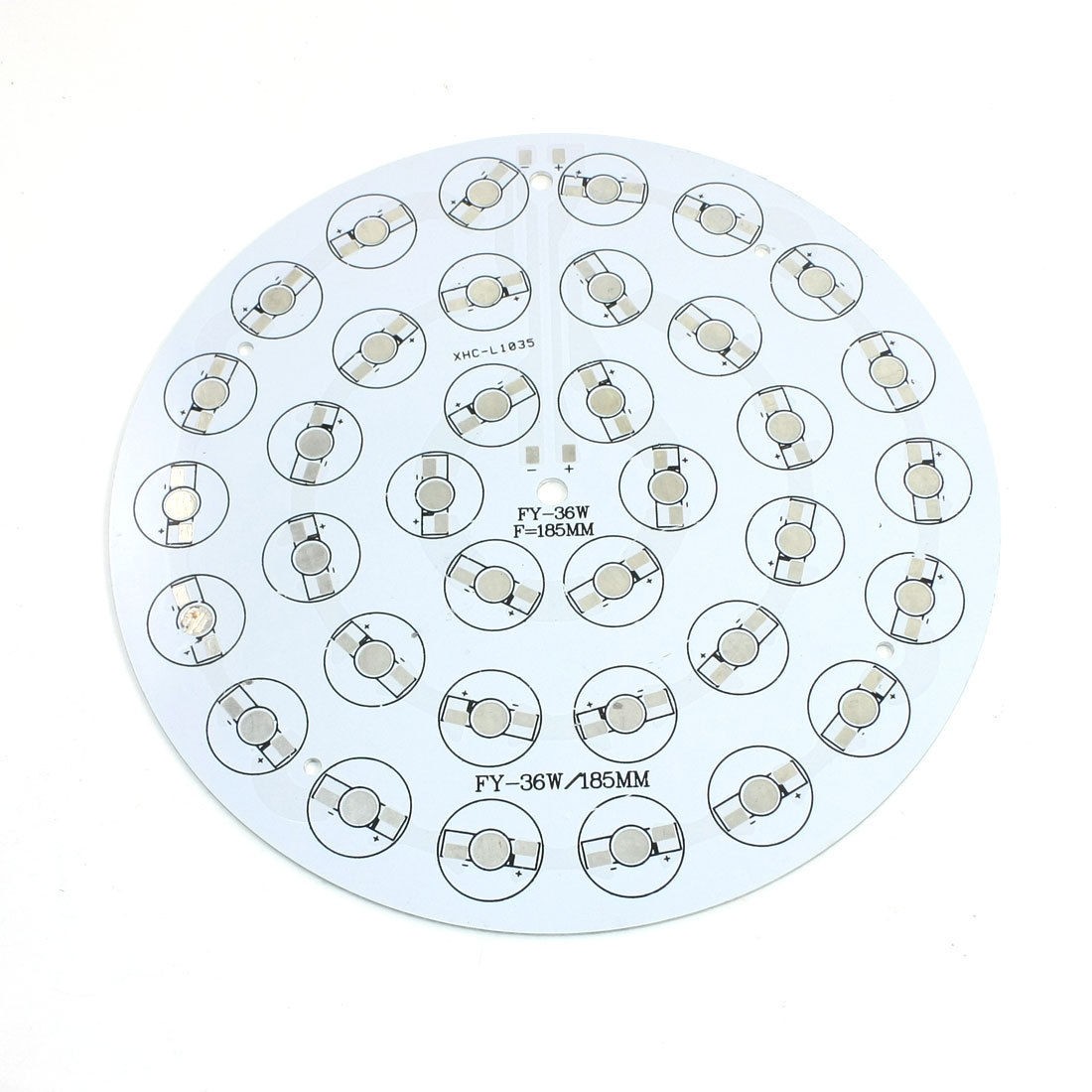 High Power Circle Aluminum PCB Circuit Board 185mm Diameter 36 x 1W 3W LED
