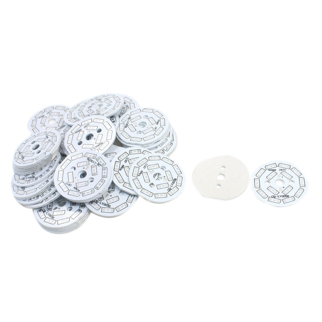 50Pcs 40mm Circle Aluminum PCB Circuit Board for 14 x 1/2W 5730 SMD LED