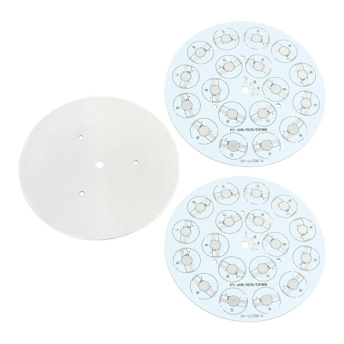 3Pcs 120mm Circle Aluminum PCB Circuit Board for 18 x 1W 3W 5W RGB LED in Series