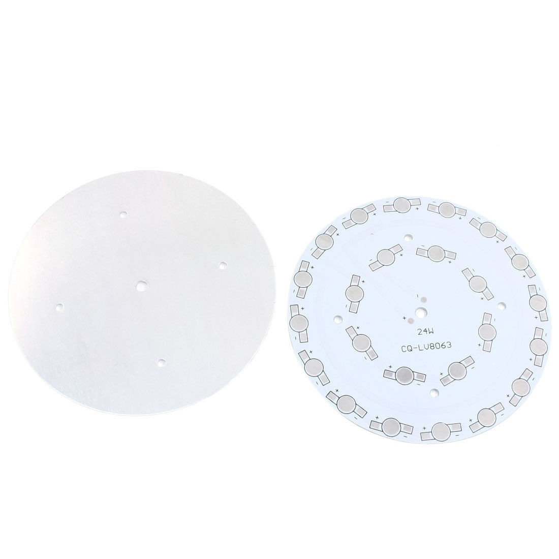 2Pcs 118mm Circle Aluminum PCB Circuit Board for 24 x 1W 3W LED in Series