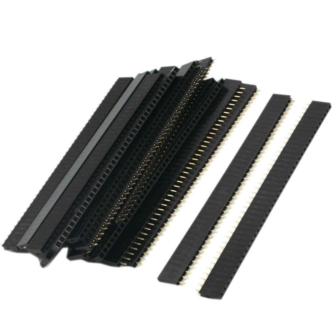 25pcs Black 40 Pins 2 54mm Single Row Straight Pin Header Strip