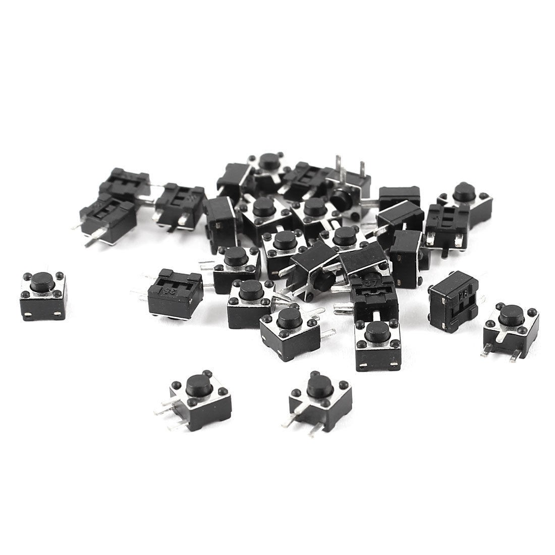 30 Pcs PCB Mount Momentary 3-pin SPST Tact Pushbutton Switch 4.5x4.5x3.8mm