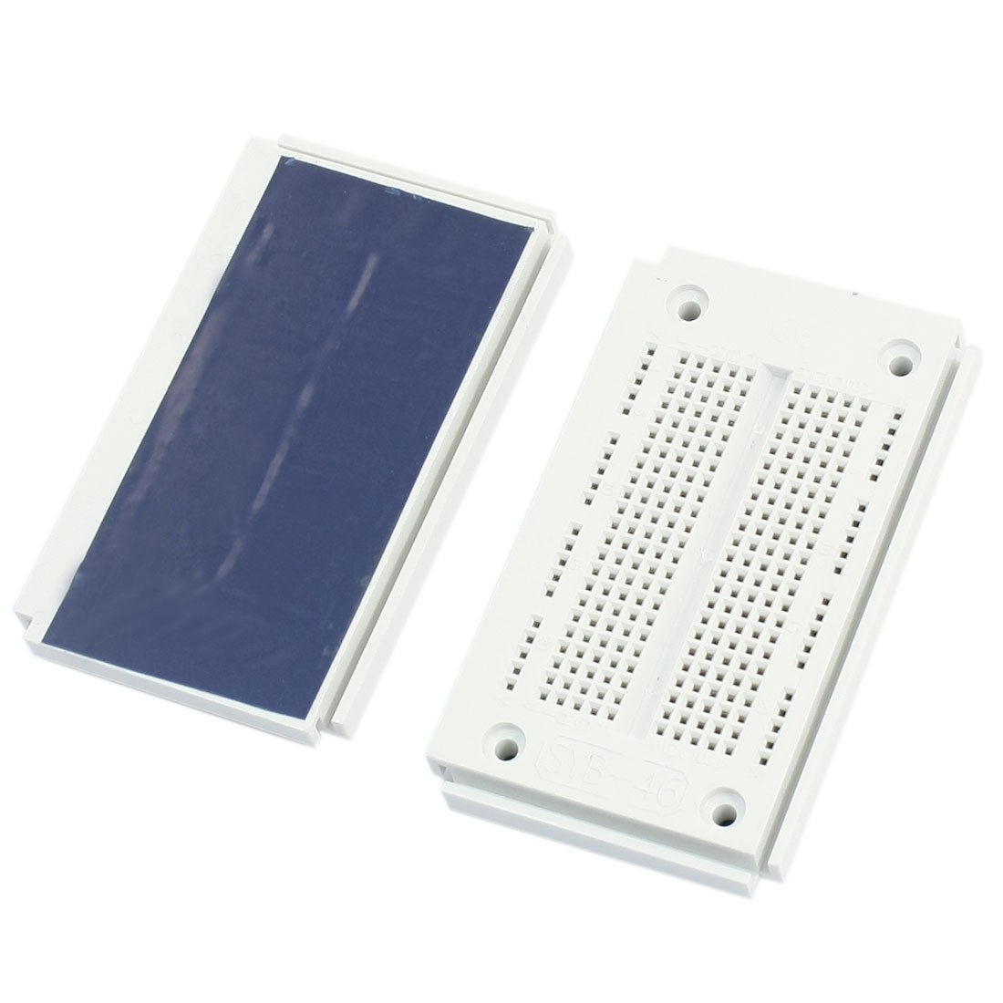White 270 Tie Point PCB Board Prototype Solderless Breadboard 87x50x8mm 2pcs