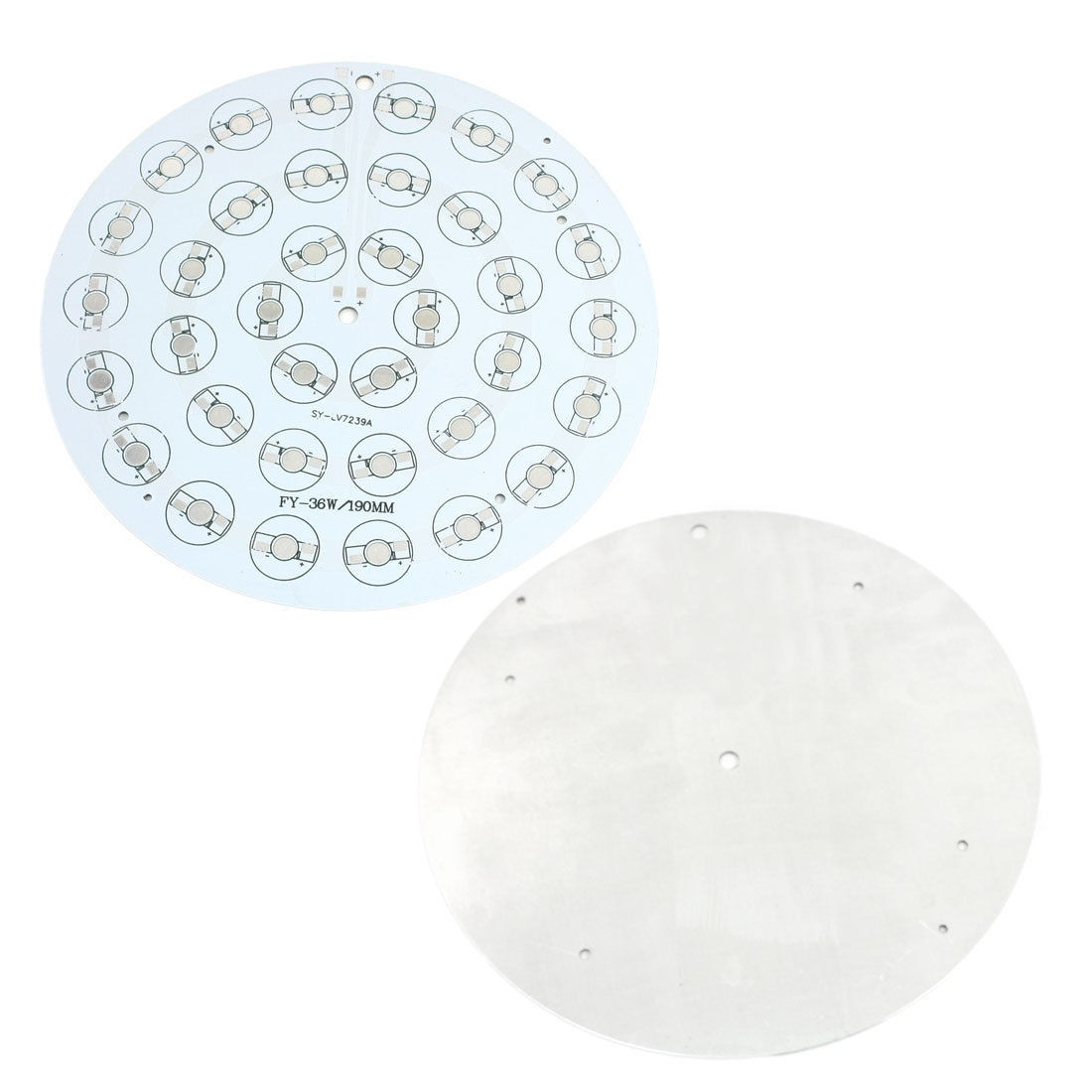 2Pcs 36 x 1W 3W LED High Power Round Aluminum PCB Circuit Board 190mm Dia