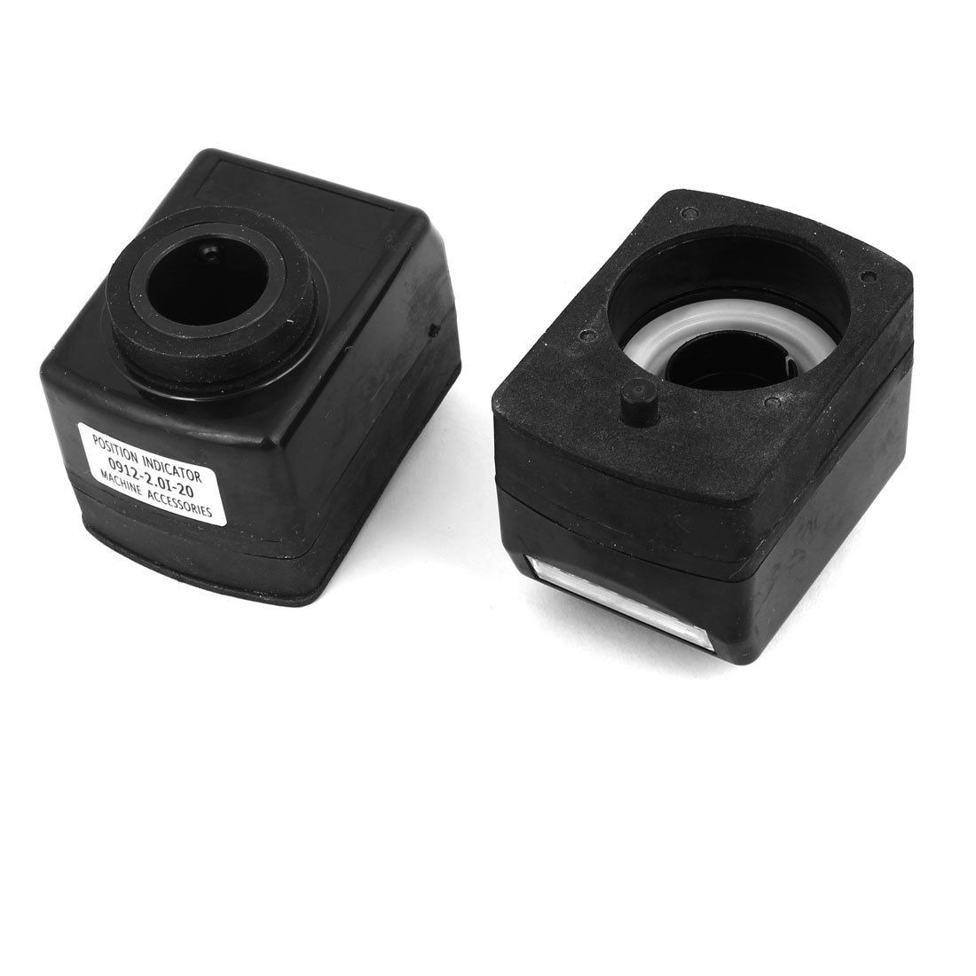 2 Pcs Black Plastic Housing Mechanical Digital Counter Position Indicators