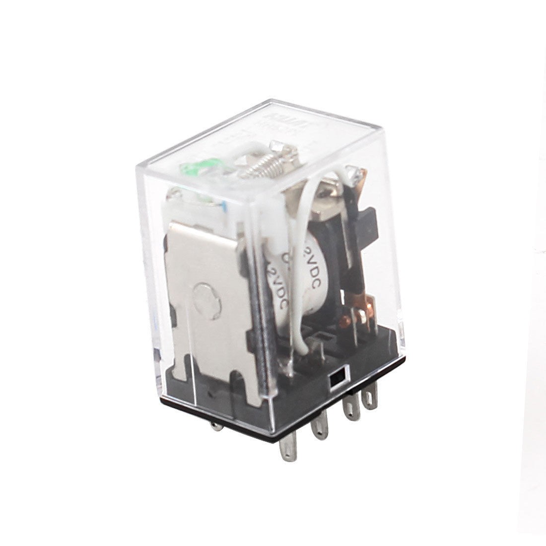 HH52PL DC 12V Coil 8-Pin DPDT Green LED Electromagneti<wbr/>c Relay