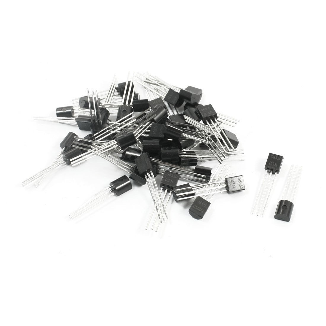 S8550 TO-92 PNP Type PCB Through Hole Transistor 30V 30mA 50 Pcs