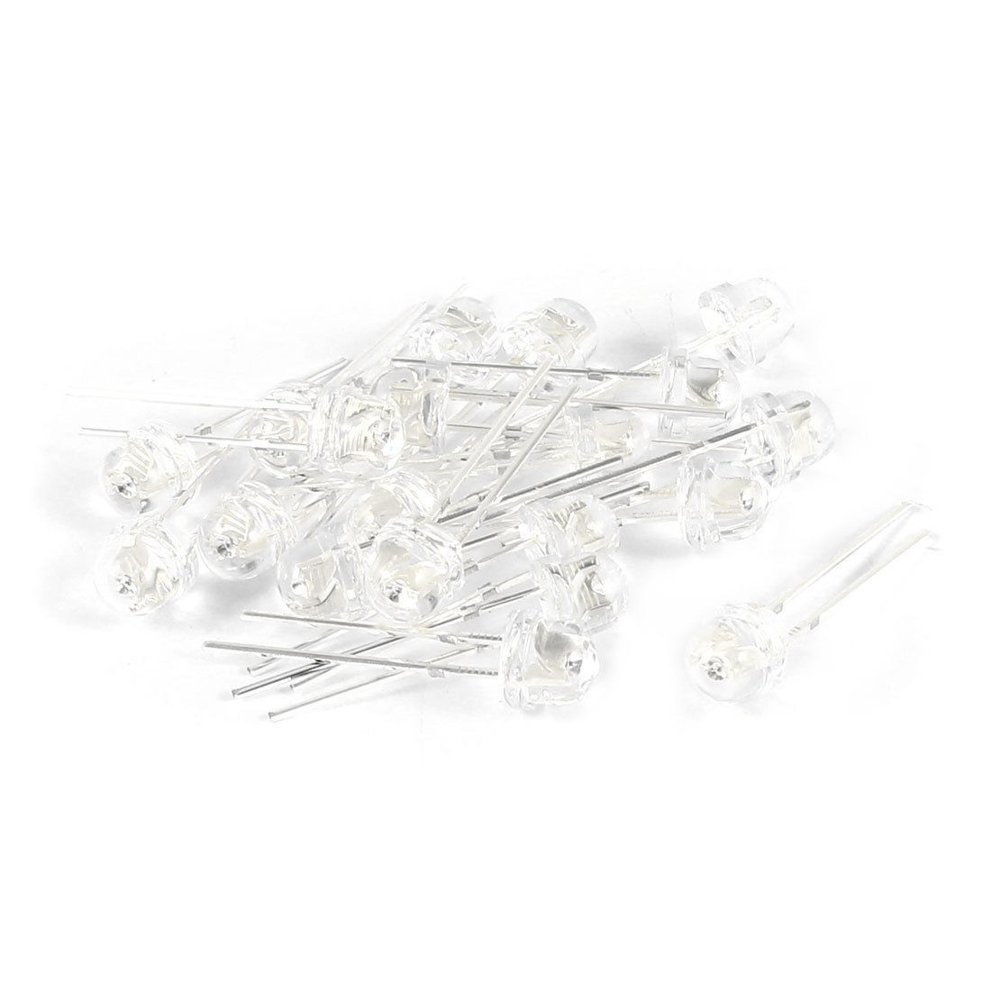 20 Pcs 5mm Diameter Clear Head Red LED Lamp Light Emitting Diode DC 2.5-3.0V