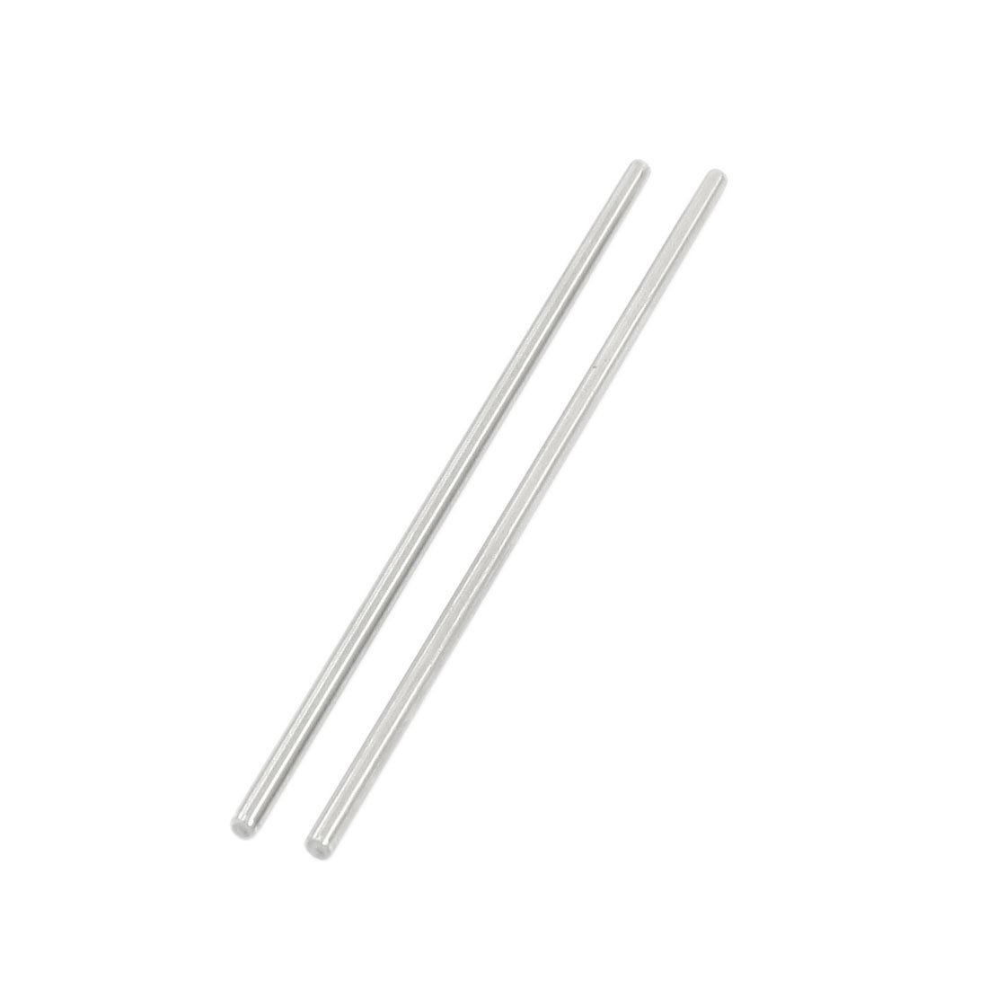 2Pcs 3mm Dia DIY Model Stainless Steel Circular Round Rod Bar 4.3" Long