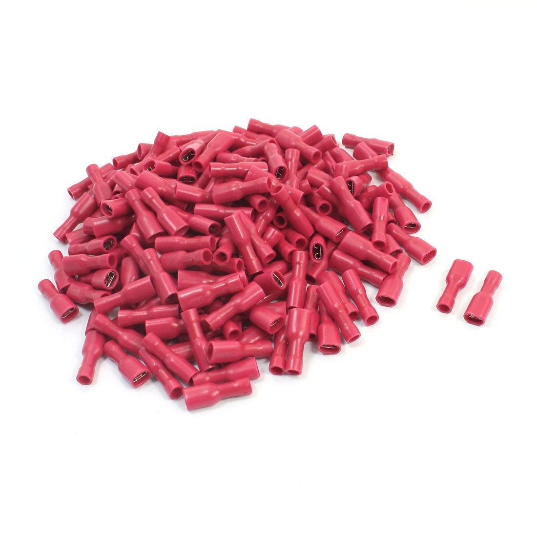 200pcs FDFD1-187 Red Female Spade Insulated Crimp Terminal 22-16AWG Wire