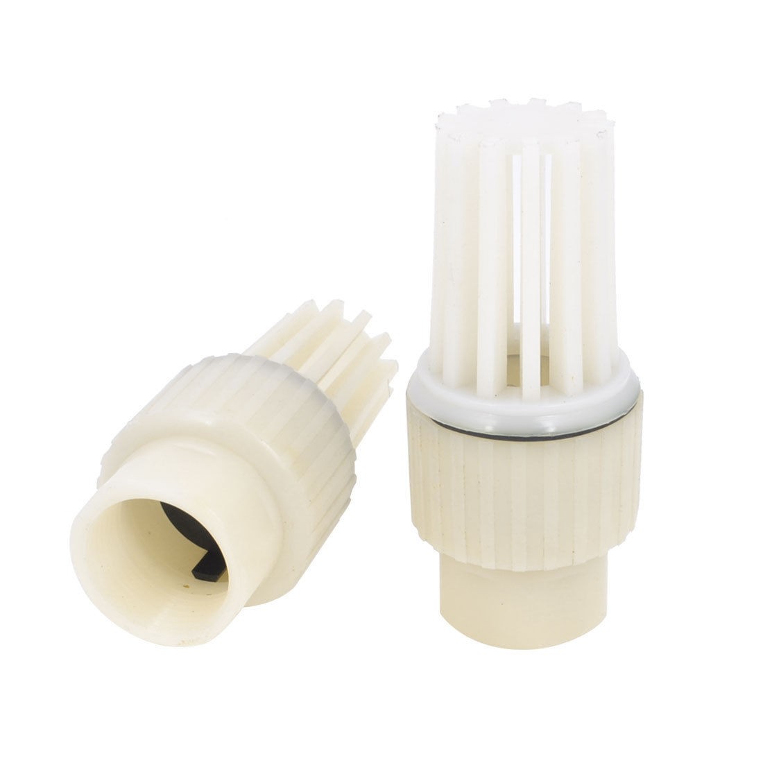 2 PCS Replacement 1.2" Thread Dia Plastic PVC Foot Bottom Valves