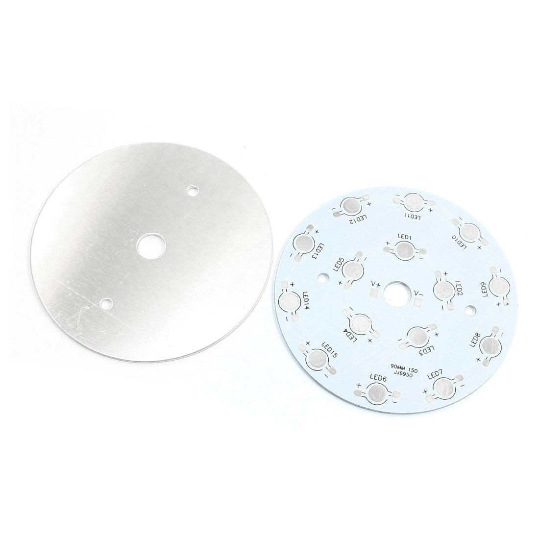 2pcs 90mm 15 x 1W/3W/5W In Series LED Power Aluminum PCB Circuit Board