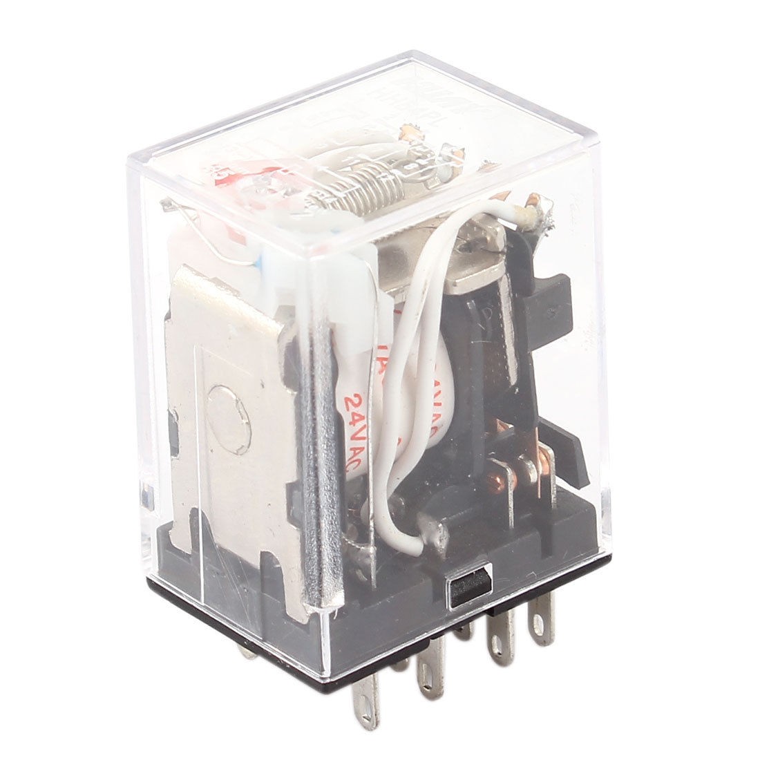 DC 24V Coil 4PDT 14-Pin Red LED Lamp General Purpose Power Relay