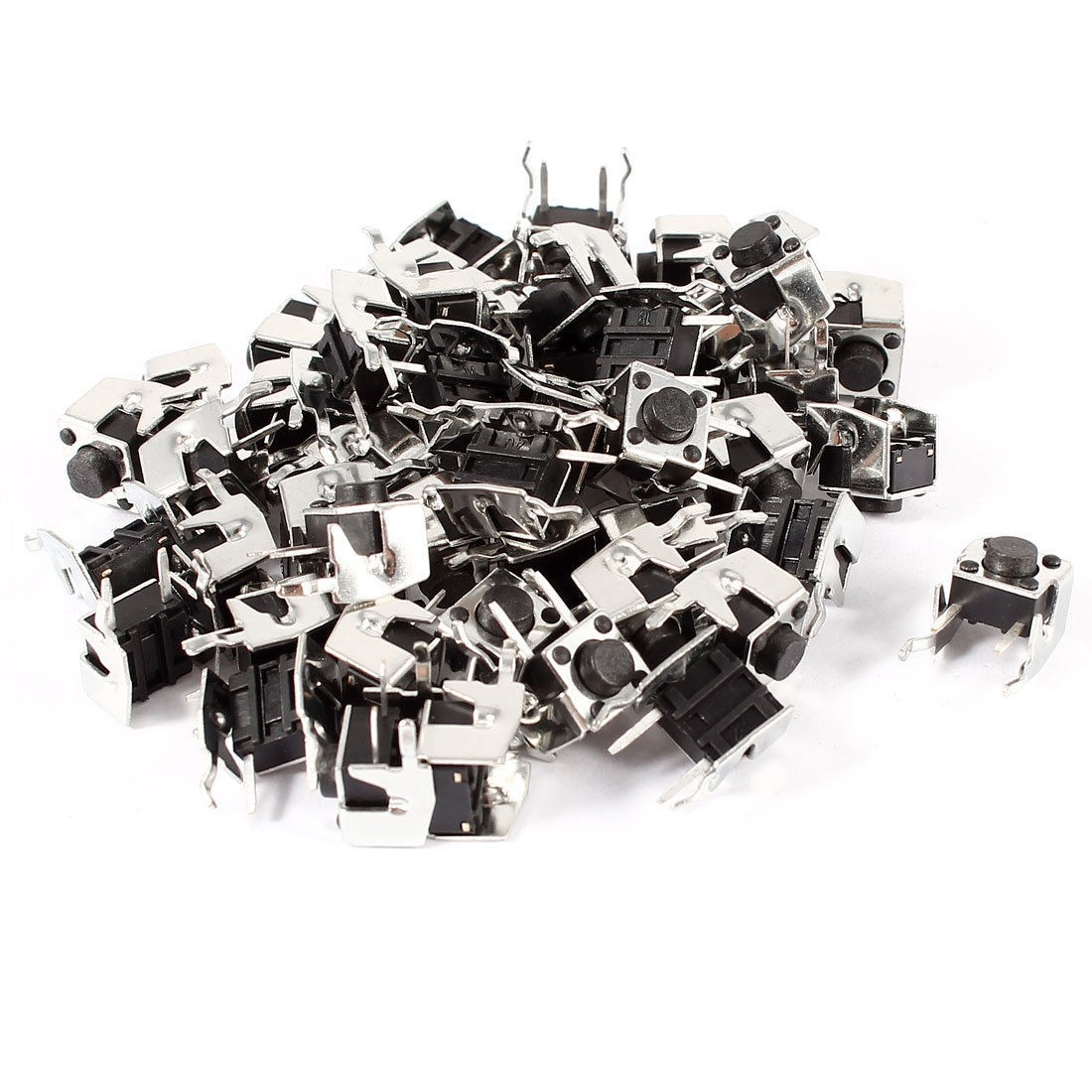 50 Pcs 6x6x6mm PCB Tactile Tact Push Button Micro Momentary Switch 50V 1.2A