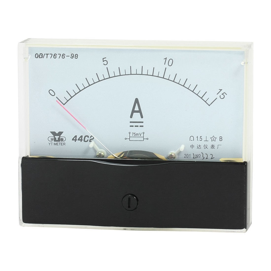 Measurement Tool Analog Panel Ammeter Gauge DC 0 - 15A Measuring Range