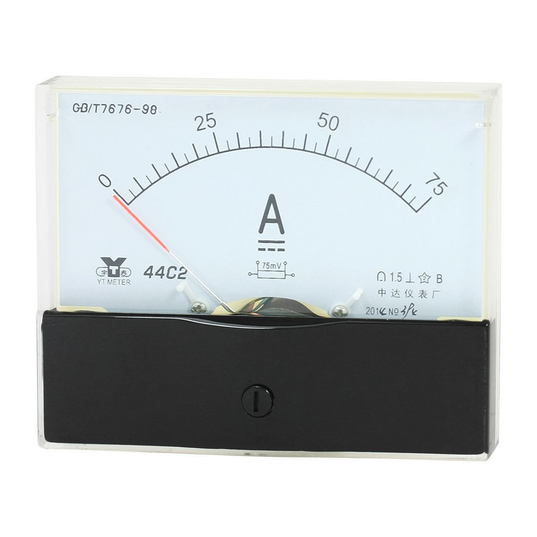 Measurement Tool Analog Panel Ammeter Gauge DC 0 - 75A Measuring Range