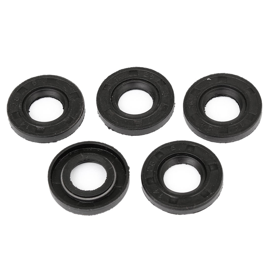 5 Pcs Black Rubber Ring Fork Oil Seal Gasket 28mm x 14mm x 5mm