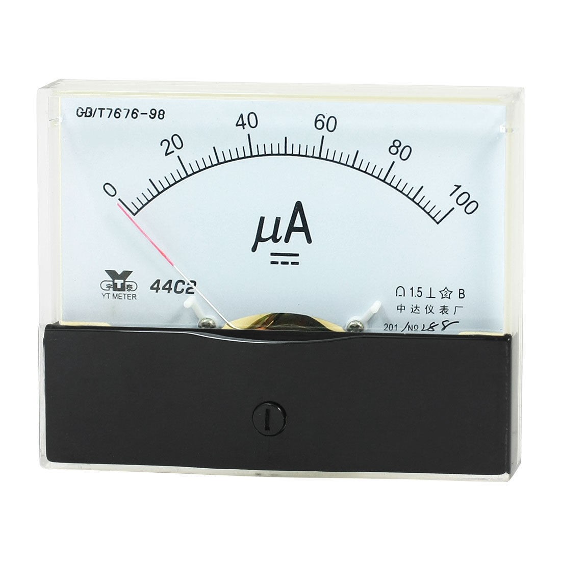 Measurement Tool Analog Panel Ammeter Gauge DC 0 - 100uA Measuring Range