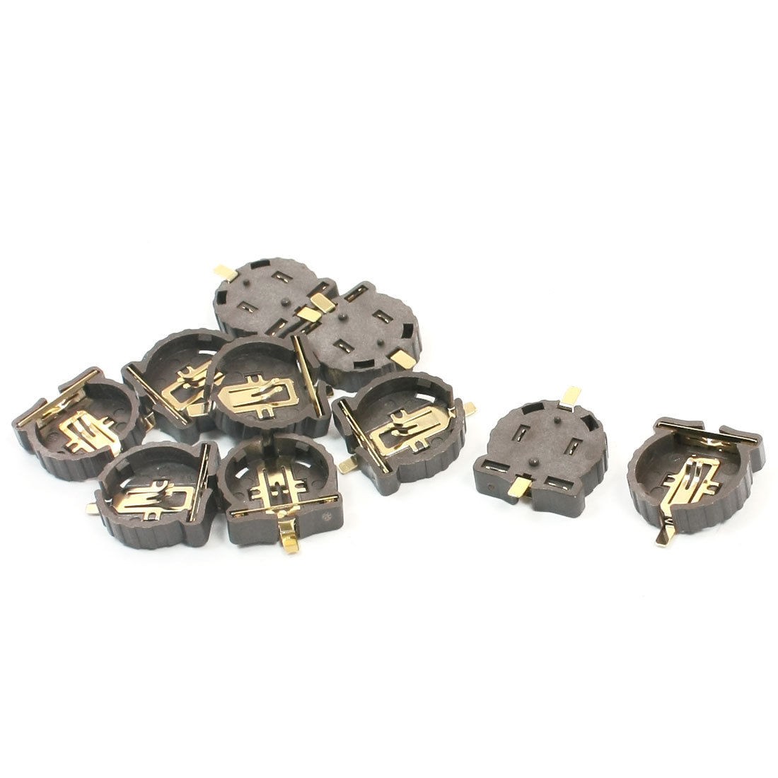 10pcs Soldering Terminals Button Cell Battery Holder for CR1220 Batteries