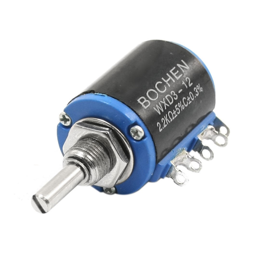 2.2K Ohm 2Watt  Multi Turn 3 Terminals Rotary Wire Wound Potentiometer