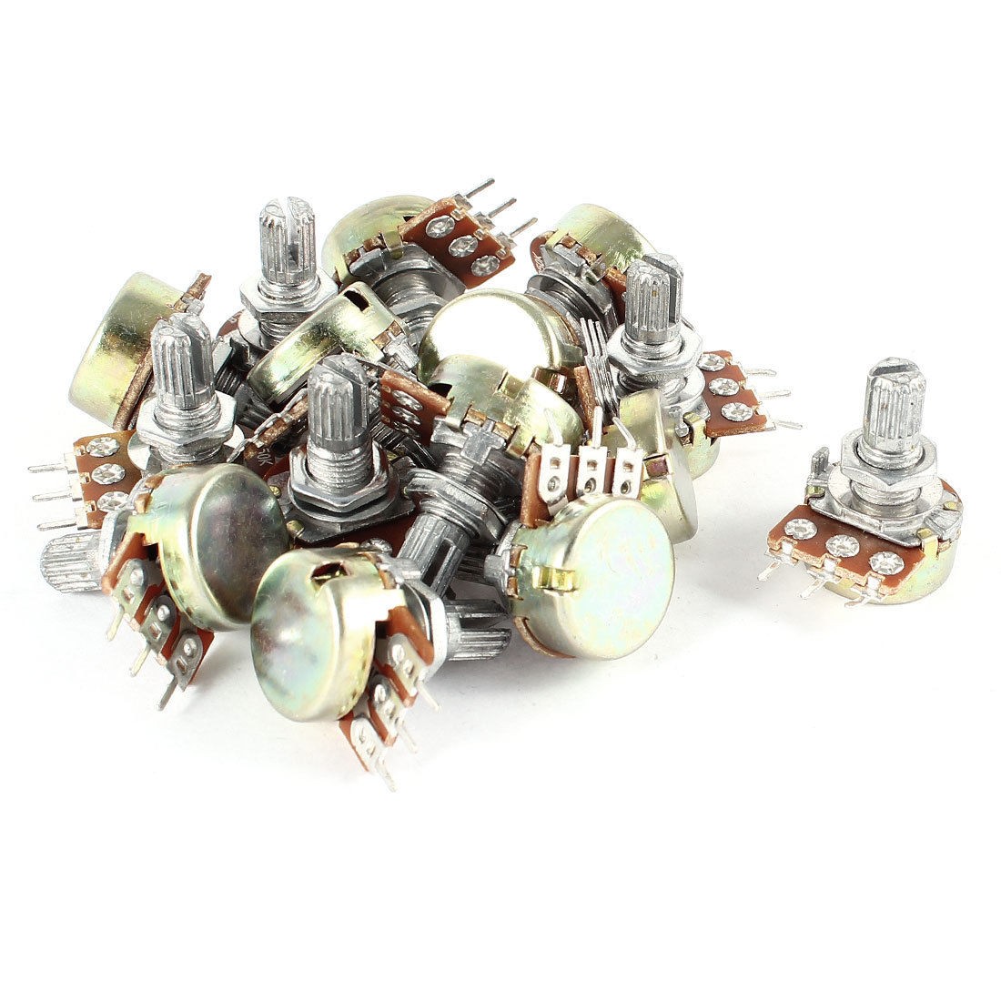 15 Pieces 50K Ohm Top Adjustment One Linear Rotary Taper Potentiometer AC 220V