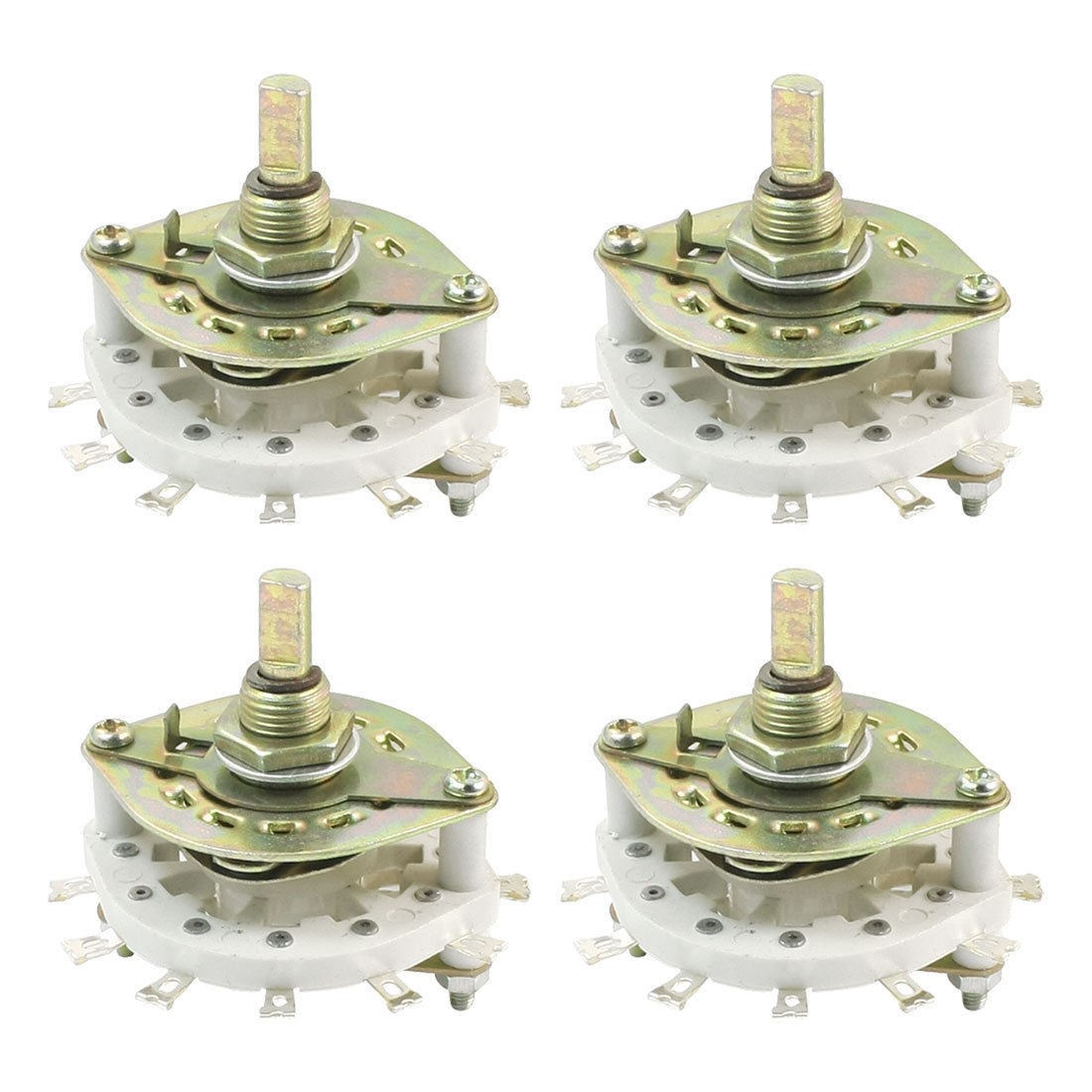 4pcs KCT1*11 1P11T 1 Pole 11 Throw Single Deck Band Channel Rotary Switch