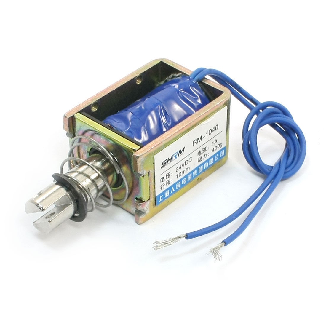 DC24V 1A 400g Force 10mm Stroke Pull Open Frame Solenoid Electromagnet