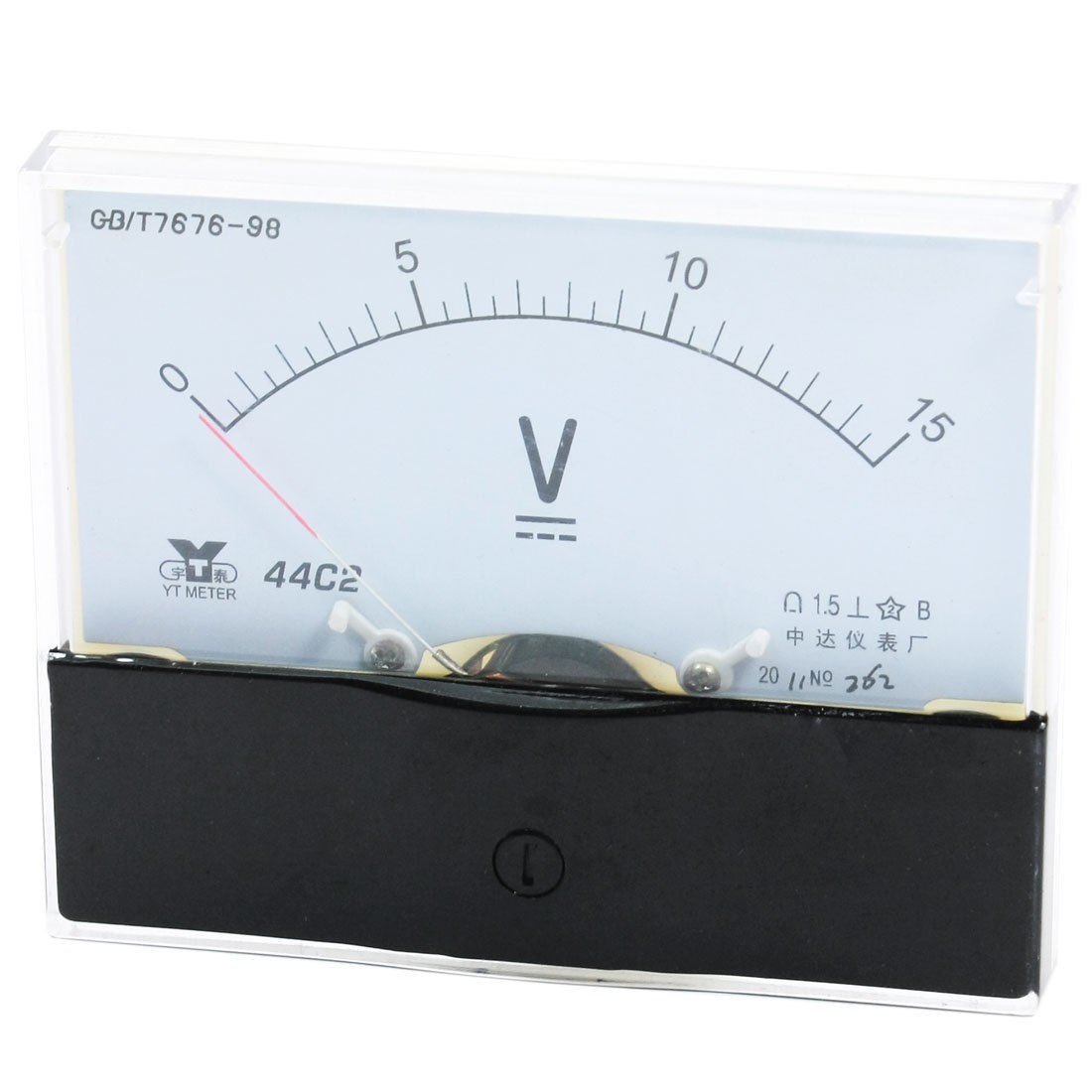 Measurement Tool Analog Panel Voltmeter DC 0 - 15V Measuring Range