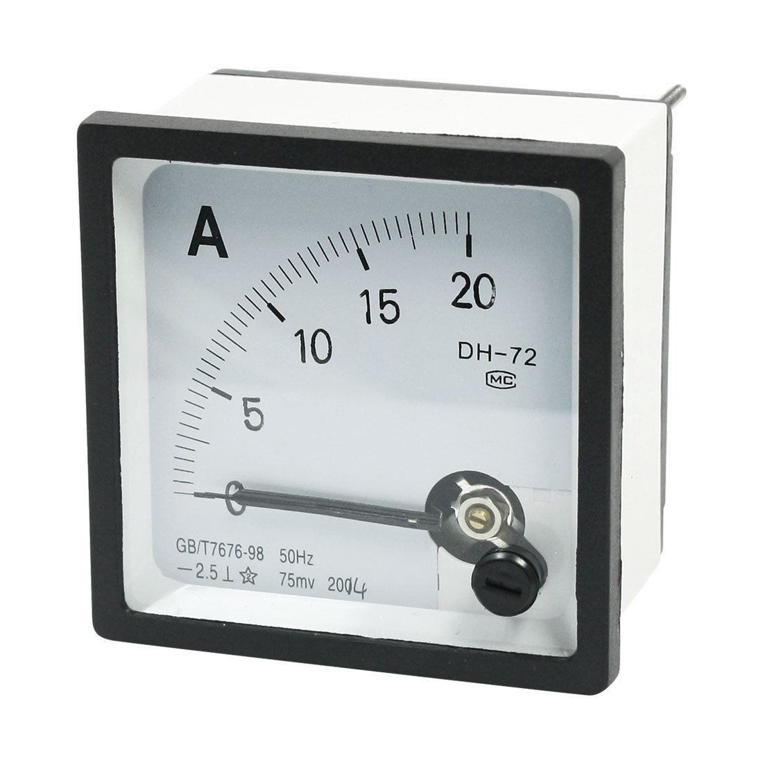 DC 0-20A Measuring Range Panel Mounting Ammeter Ampere Meter DH-72
