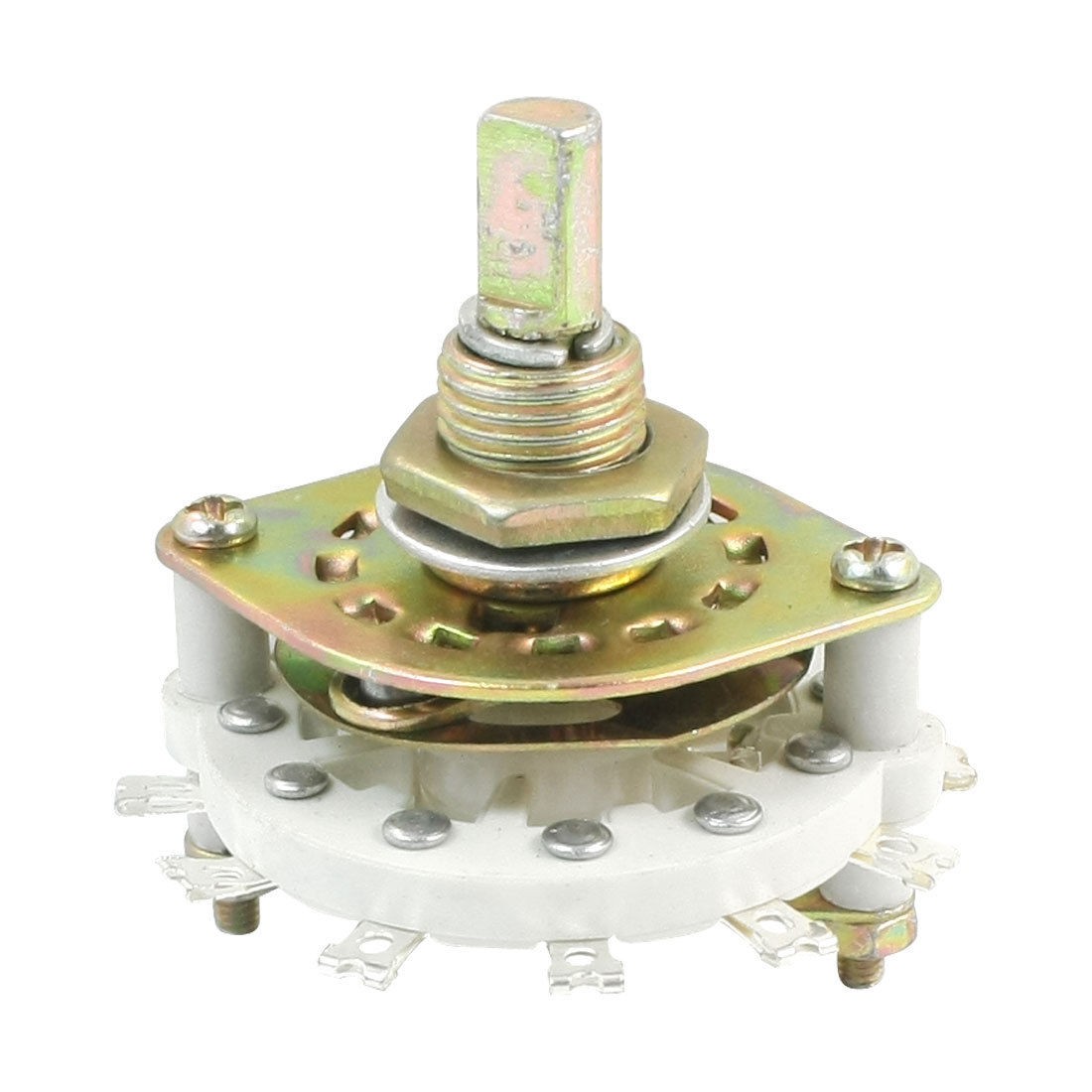 6mm Dia Shaft 1 Pole 6 Throw Single Deck Band Channael Rotary Switch