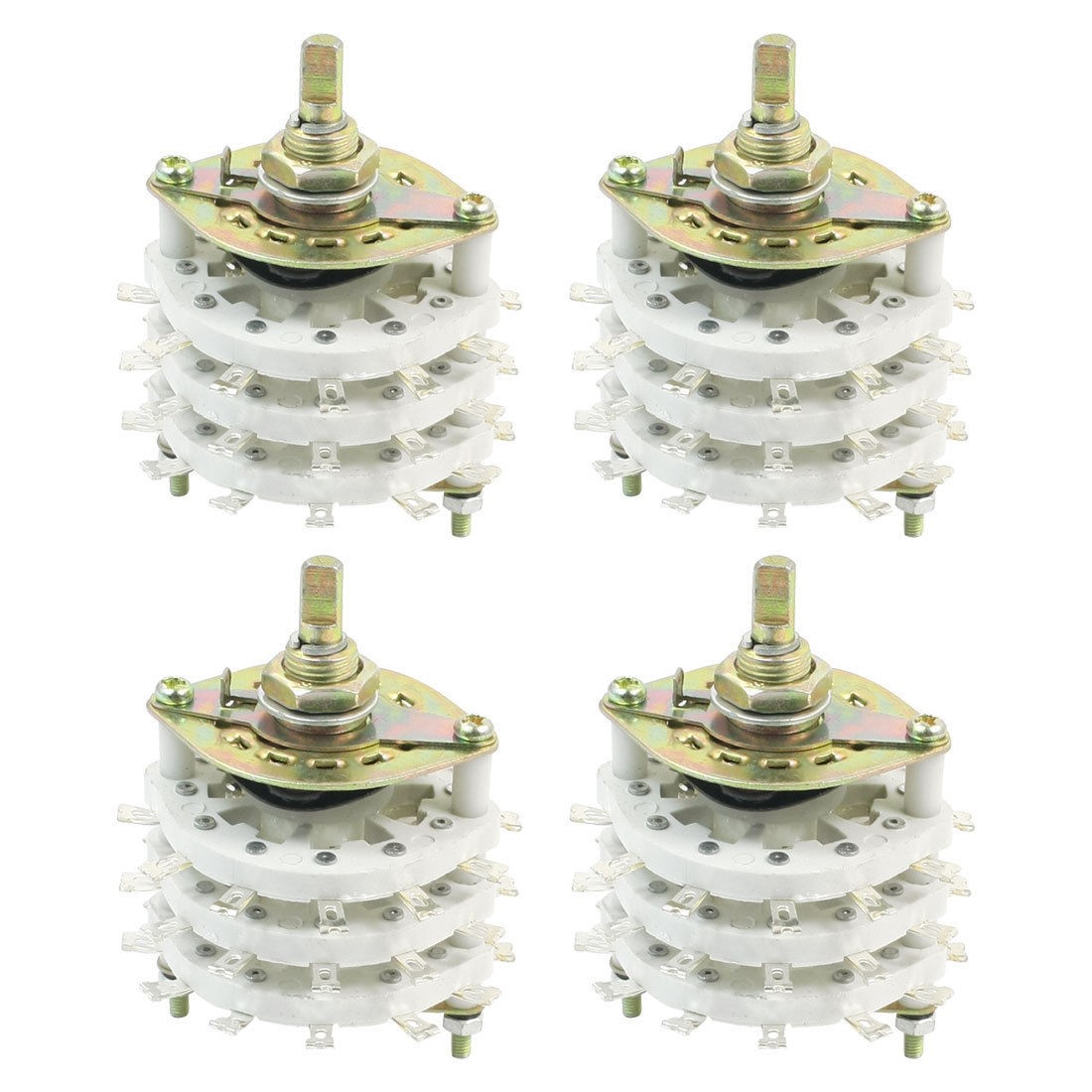 4PCS KCT3*11 3 Pole 11 Way Three Deck Band Channel Rotary Switches