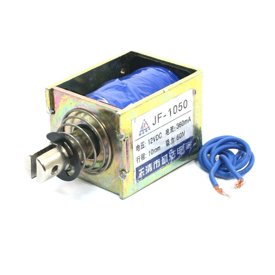 JF-1050 DC12V 360mA 60N/10mm Linear Motion Pull Type Solenoid Electromagnet