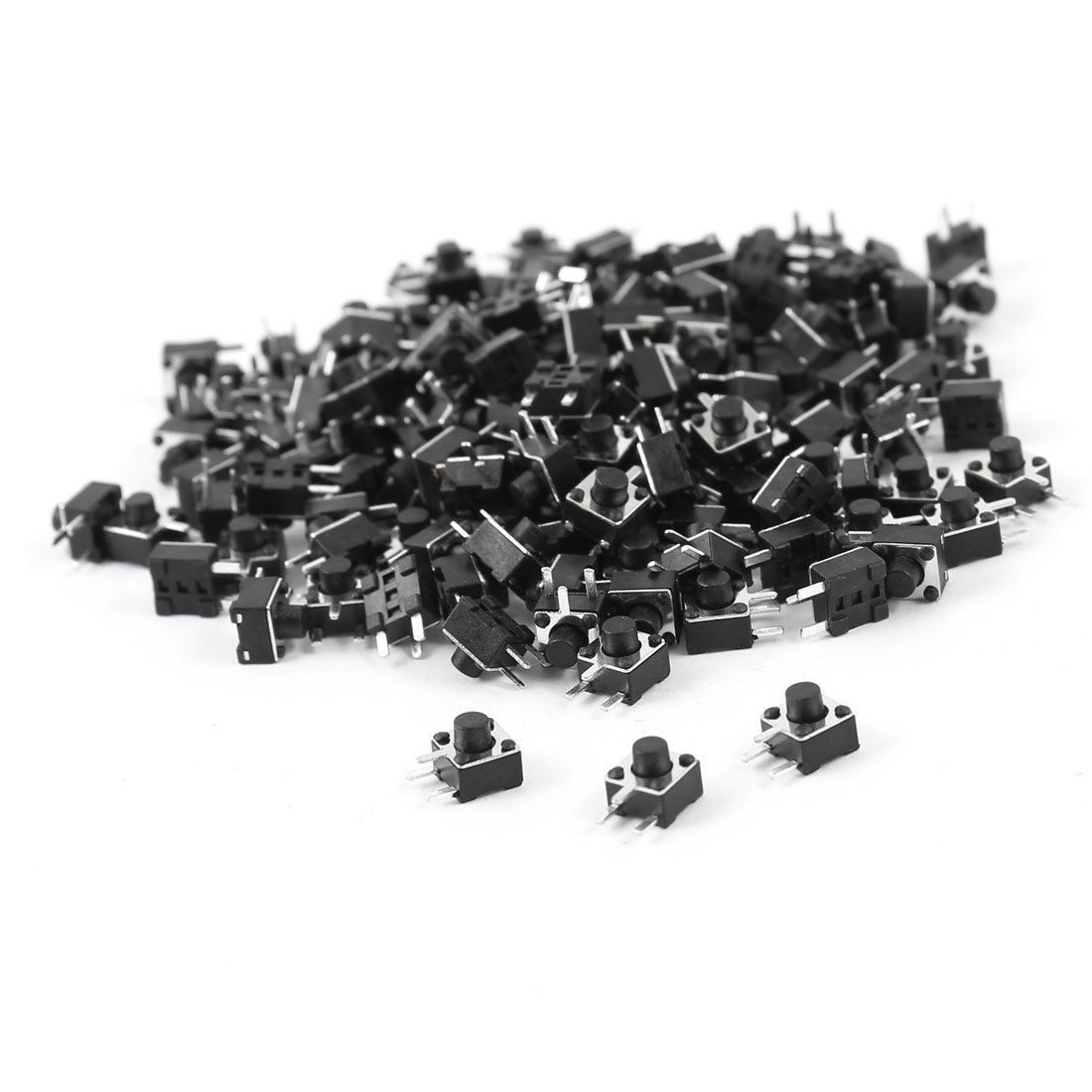 150 Pcs PCB Mounted Momentary Action 3-pin Tact Pushbutton Switch 4.5x4.5x4.5mm