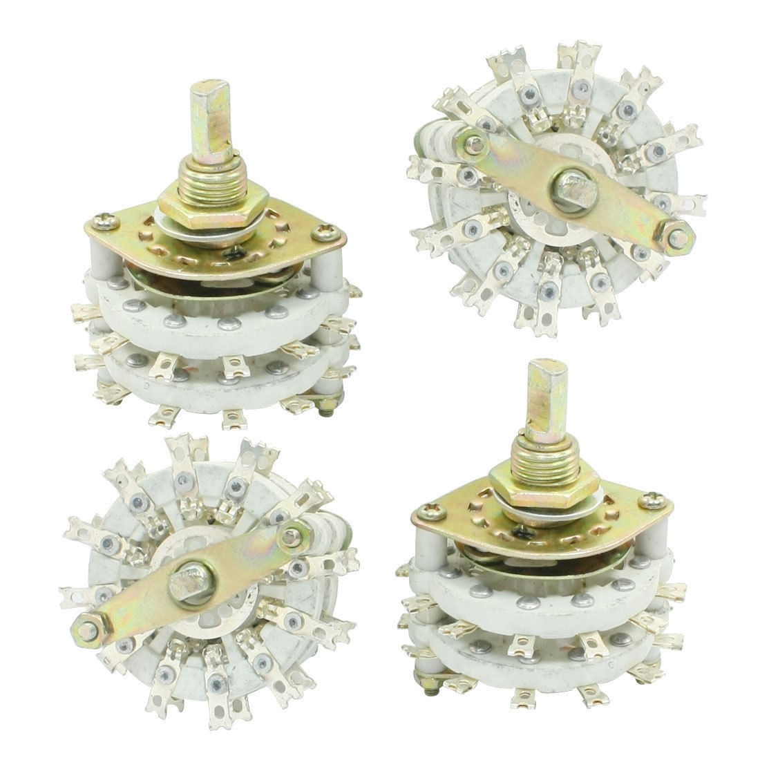 4pcs KCZ4*5 4P5T 4 Pole 5 Throw Two Deck Band Channel Rotary Switches