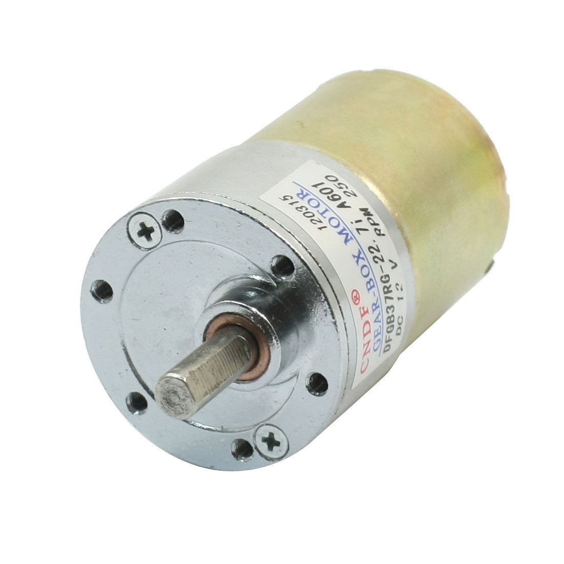 6mm Round Shaft Cylinder Gear Box Powerful Motor 250RPM DC 12V