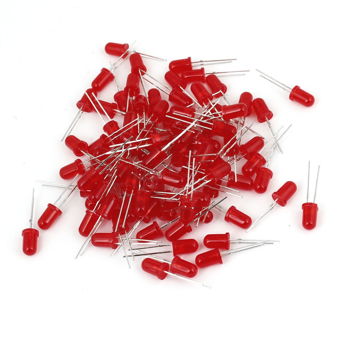 5mm Round Head Red Light LED Lamp Emitting Diode Indicator 90 Pcs