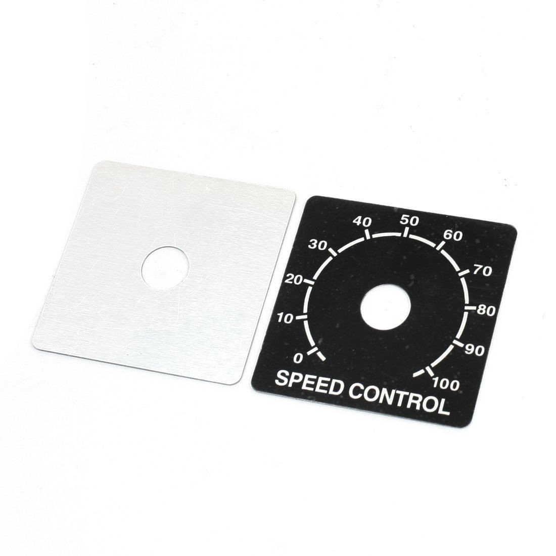 Potentiometer Rheostat Variable Transformer Square 0-100 Dial Face Plate 2pcs