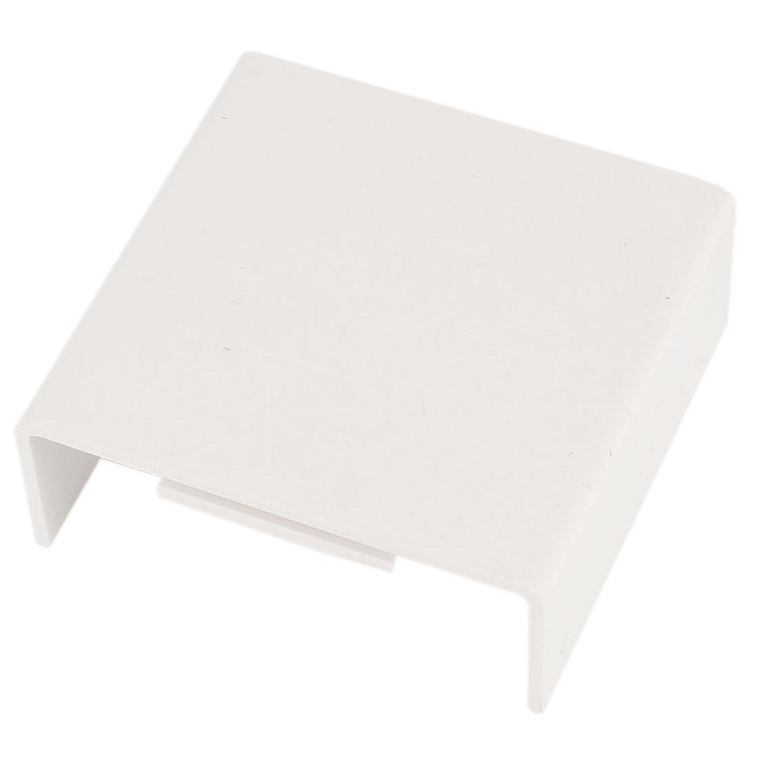 White PVC 2 Ways Mini Cable Trunking Straight Connector 59mm x 22mm