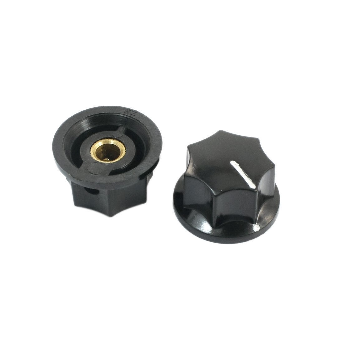 2Pcs Stereo Radio Taper Potentiometer Control Volume Knob Cap B-2