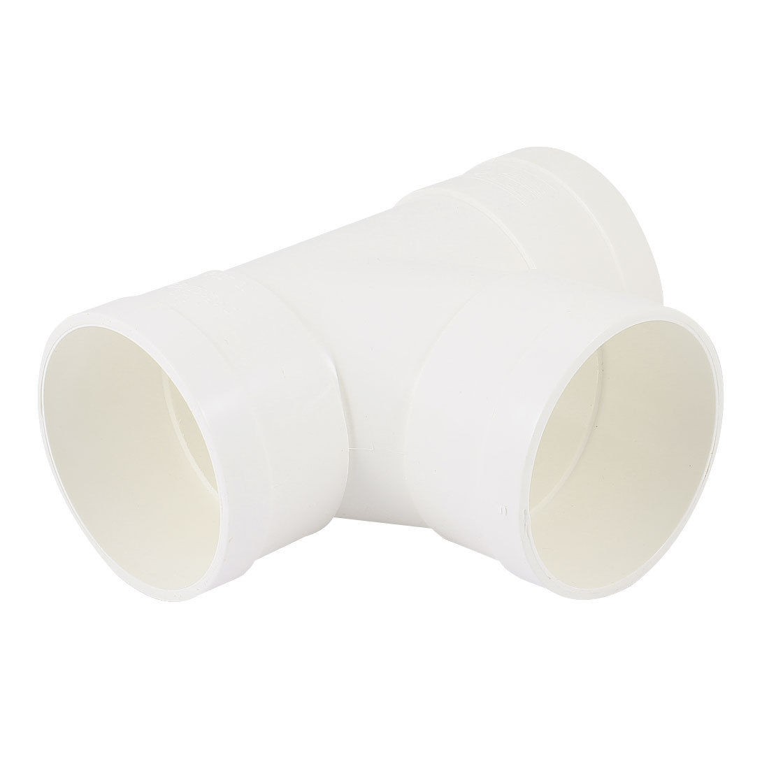 White PVC 75 x 50mm T Type 3 Way Water Pipe Tube Fitting Adapter Connector