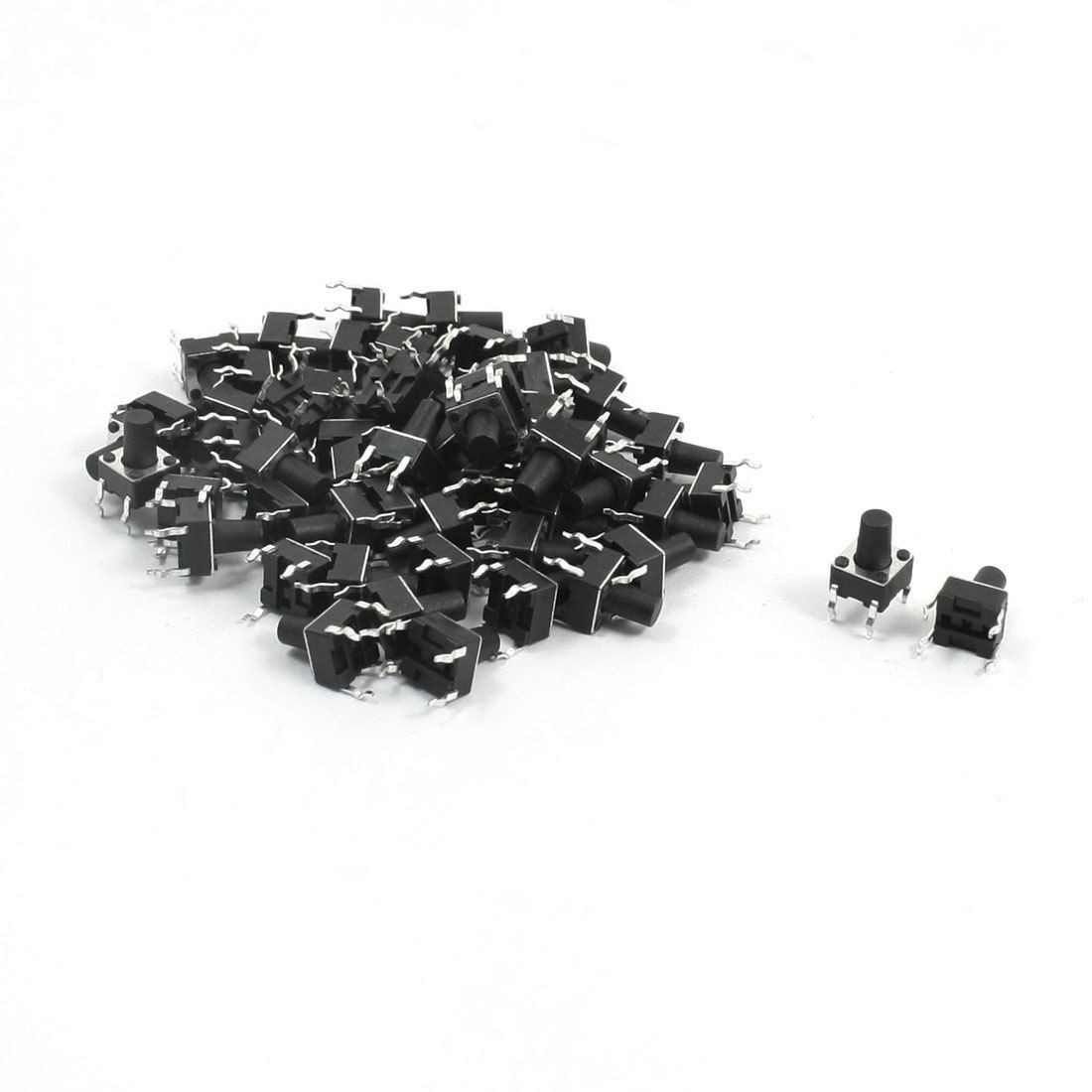 55Pcs Momentary Tact Tactile Push Button Switch 6x6x8.5mm 4-pin DIP