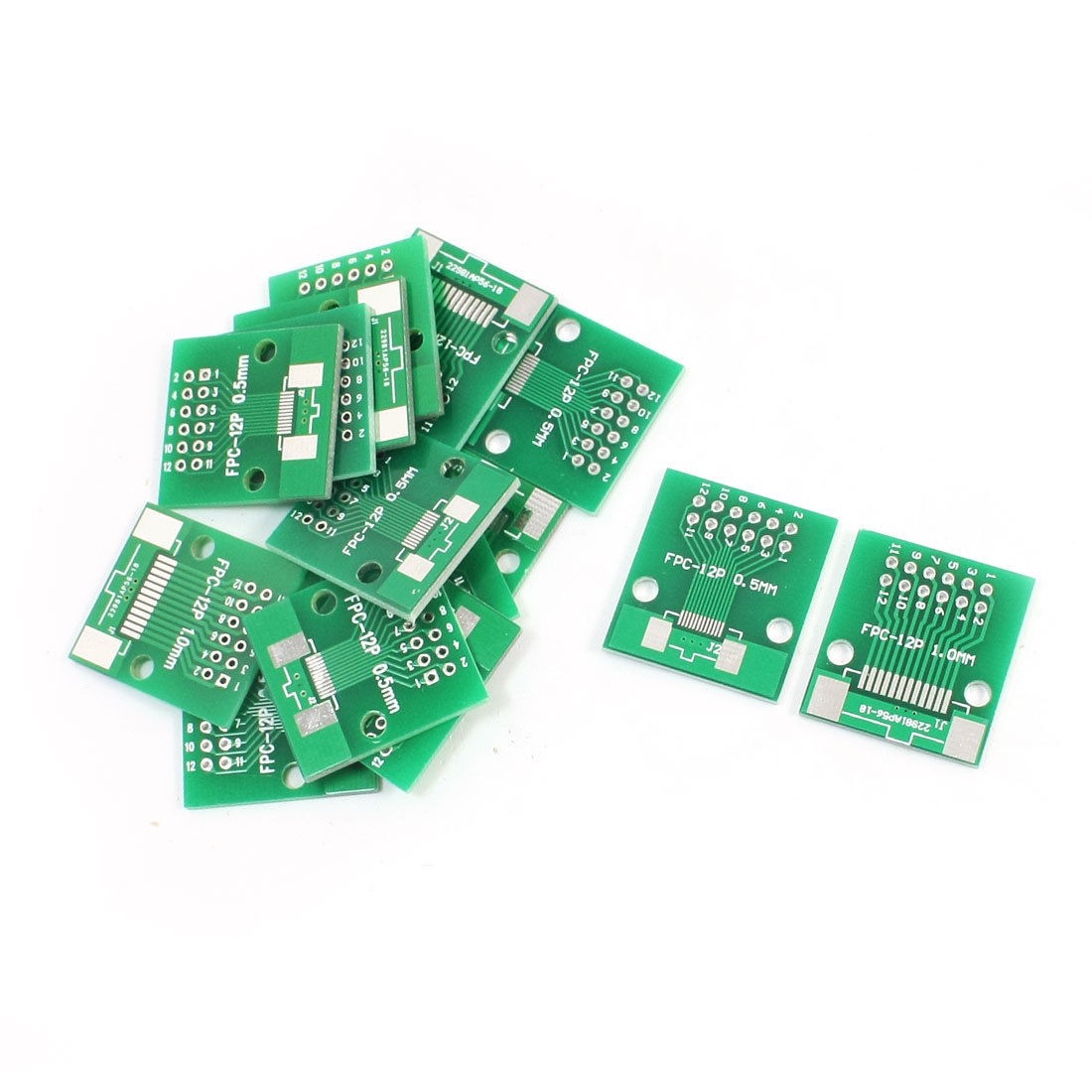15Pcs FPC/FFC DIP12 to 0.5mm/1.0mm 2 Sides SMD IC PCB Adapter Plates