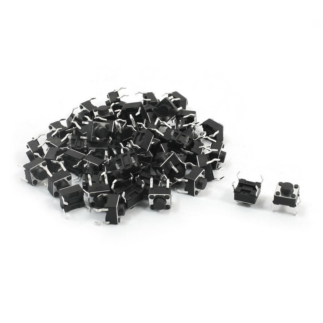 55Pcs Momentary Tact Tactile Push Button Switch 6x6x5mm 4-pin DIP