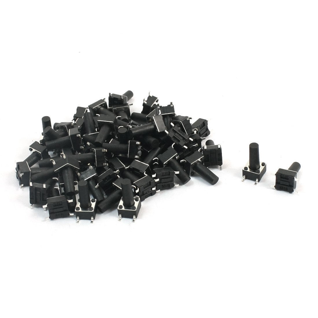 55Pcs Momentary Tact Tactile Push Button Switch 6x6x12mm 4-pin SMD