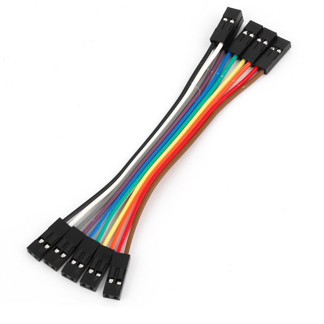 10cm 2.54mm 2 Pin Female to Female F/F Jumper Wire Cable Connector 5 Pcs