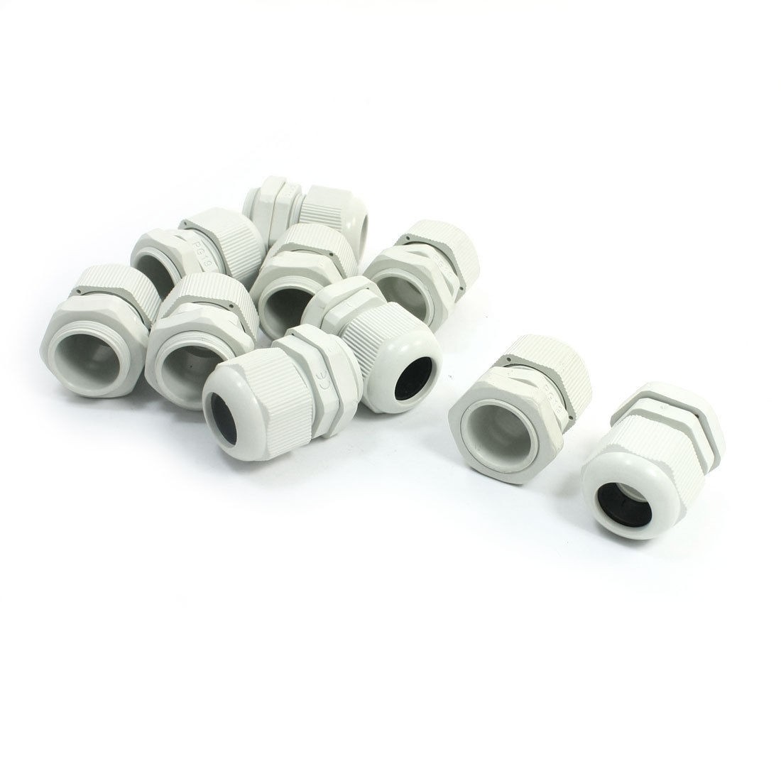 PG19 12-15mm Adjustable Waterproof Fixing Connect Cables Gland 10 Pcs
