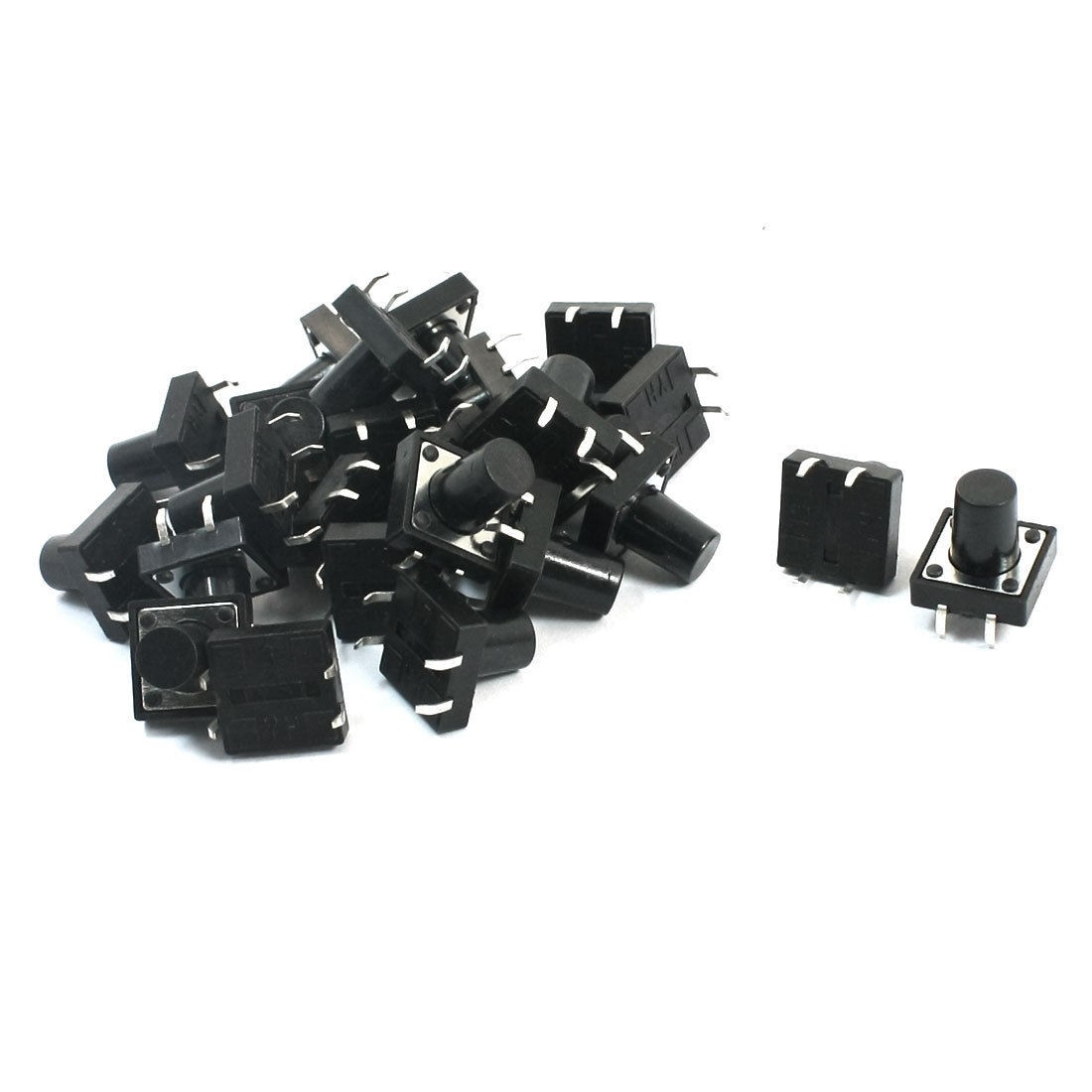 25Pcs Momentary Tact Tactile Push Button Switch 12x12x12mm 4-pin DIP